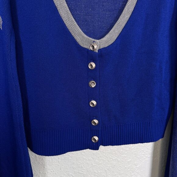Elhoffer Design Sweater Womens Medium Griffin Cape Cardigan Costume Cosplay Blue - Picture 5 of 13